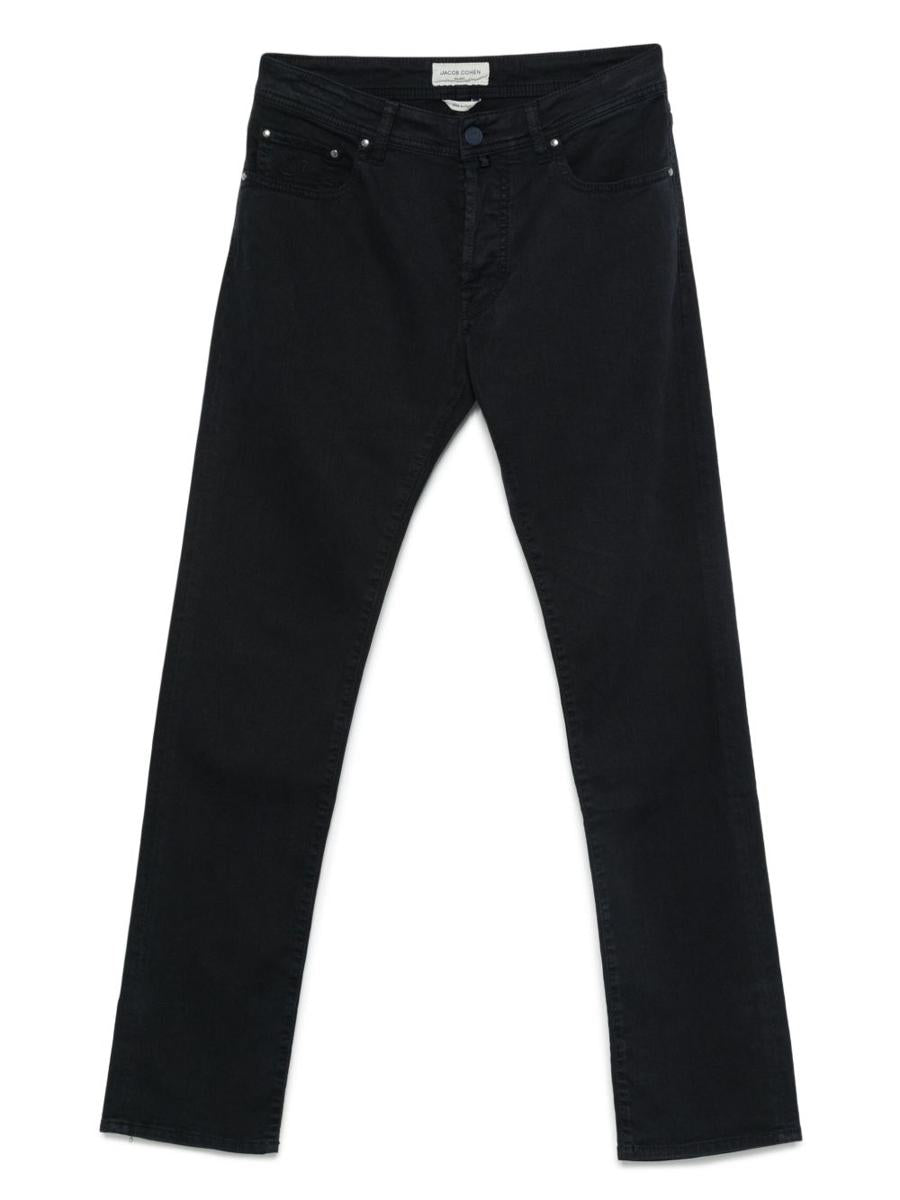 Jacob Cohen Blue Navy Straight-Leg Trousers