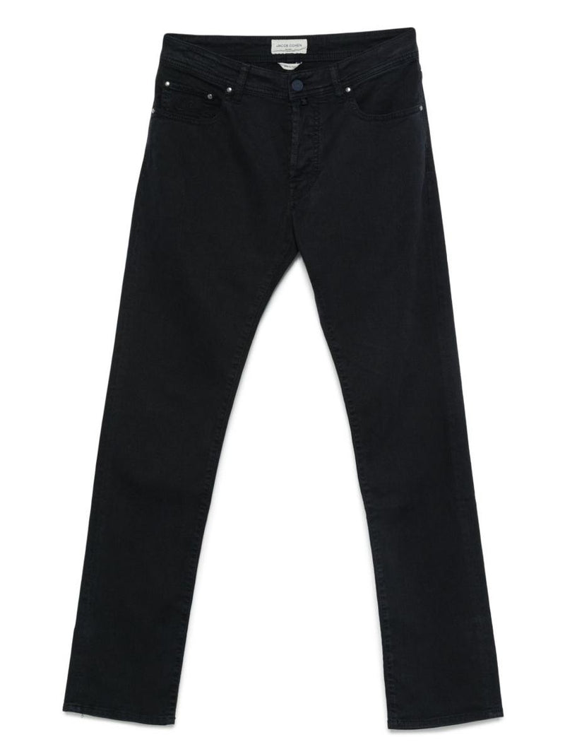 Jacob Cohen Blue Navy Straight-Leg Trousers