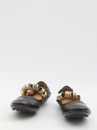 Ballet Flats With Eyelets