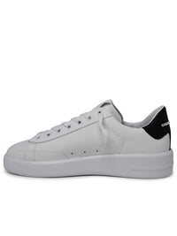 Golden Goose Purestar Sneakers In White Calf Leather