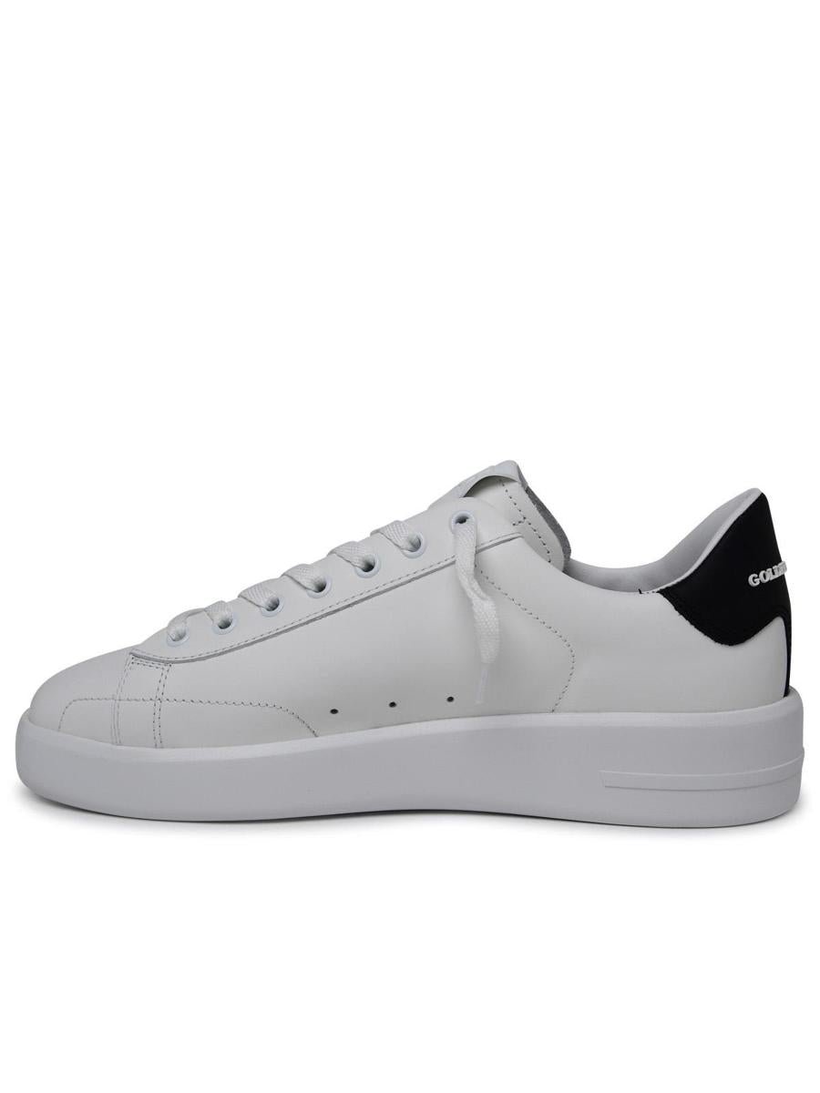 Golden Goose Purestar Sneakers In White Calf Leather