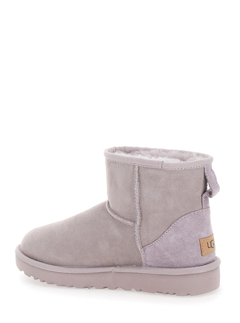 Light Gray 'Mini' Boots In Suede Woman