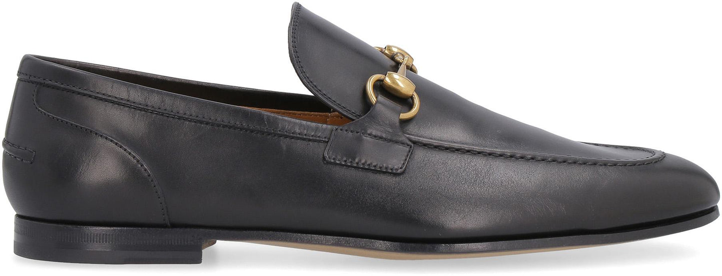 Gucci Jordaan Leather Loafers With Horsebit