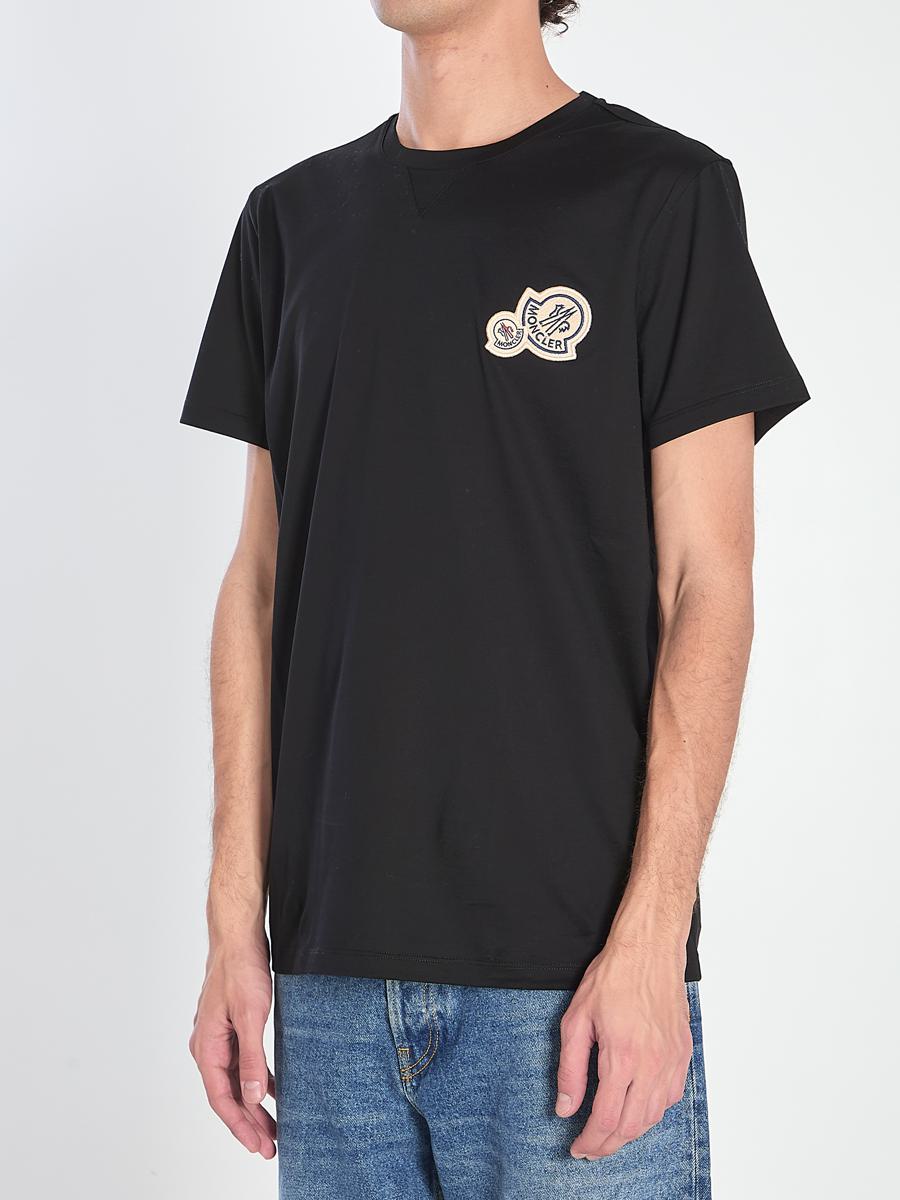 T-Shirt With Double Logo Patches