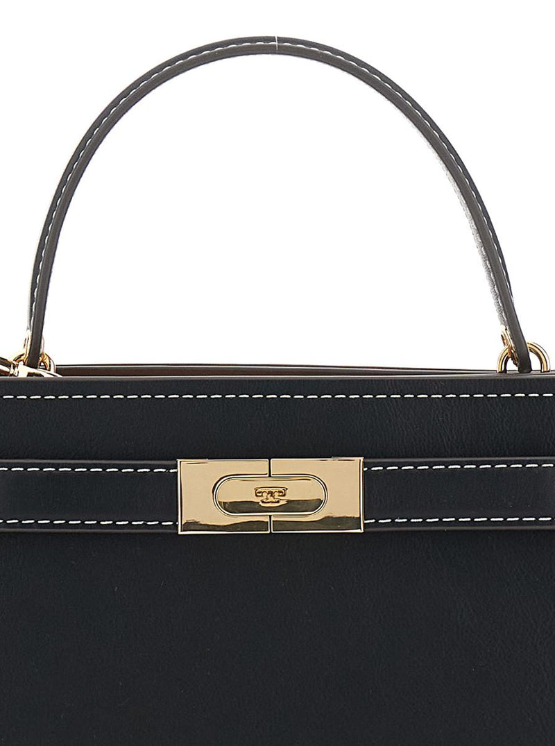 'Petite Lee Radziwill' Black Crossbody Bag With Adjustable And Removable Shoulder Strap And T-Buckle Closure In Leather Woman