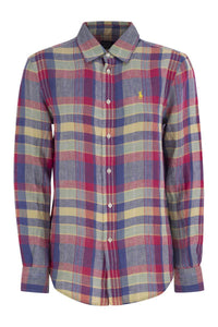 Polo Ralph Lauren Calssic-Fit Linen Plaid Shirt