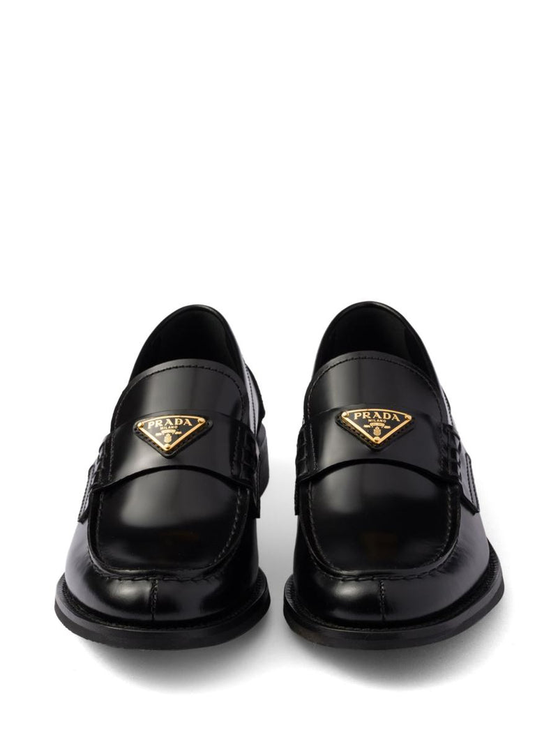 Prada Brushed Leather Loafers