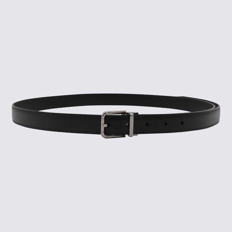 Dolce & Gabbana Black Leather Belt