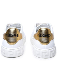Versace White Leather Sneakers
