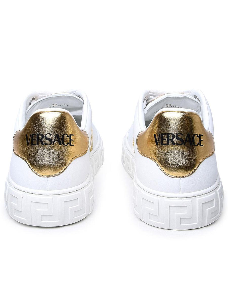 Versace White Leather Sneakers
