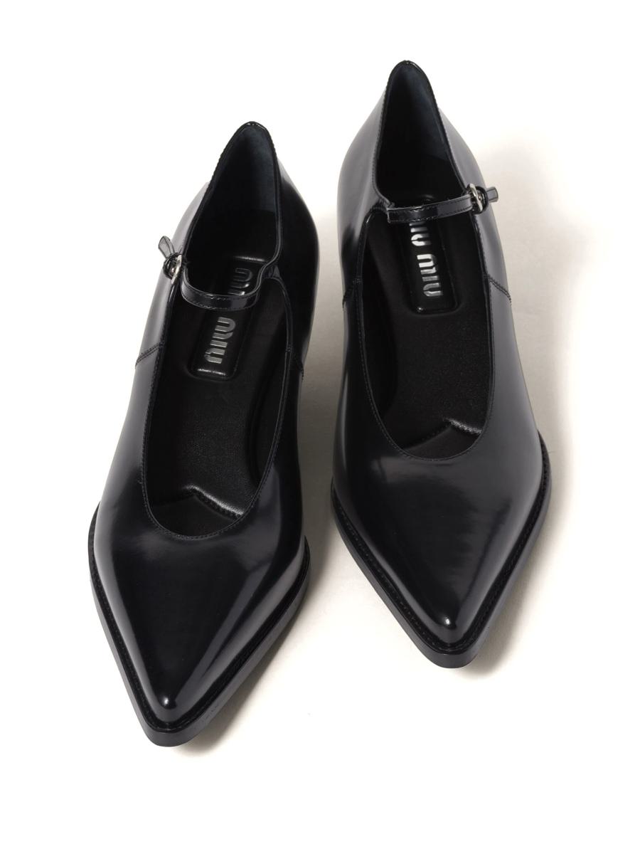 Miu Miu 35Mm Brushed Leather Pumps