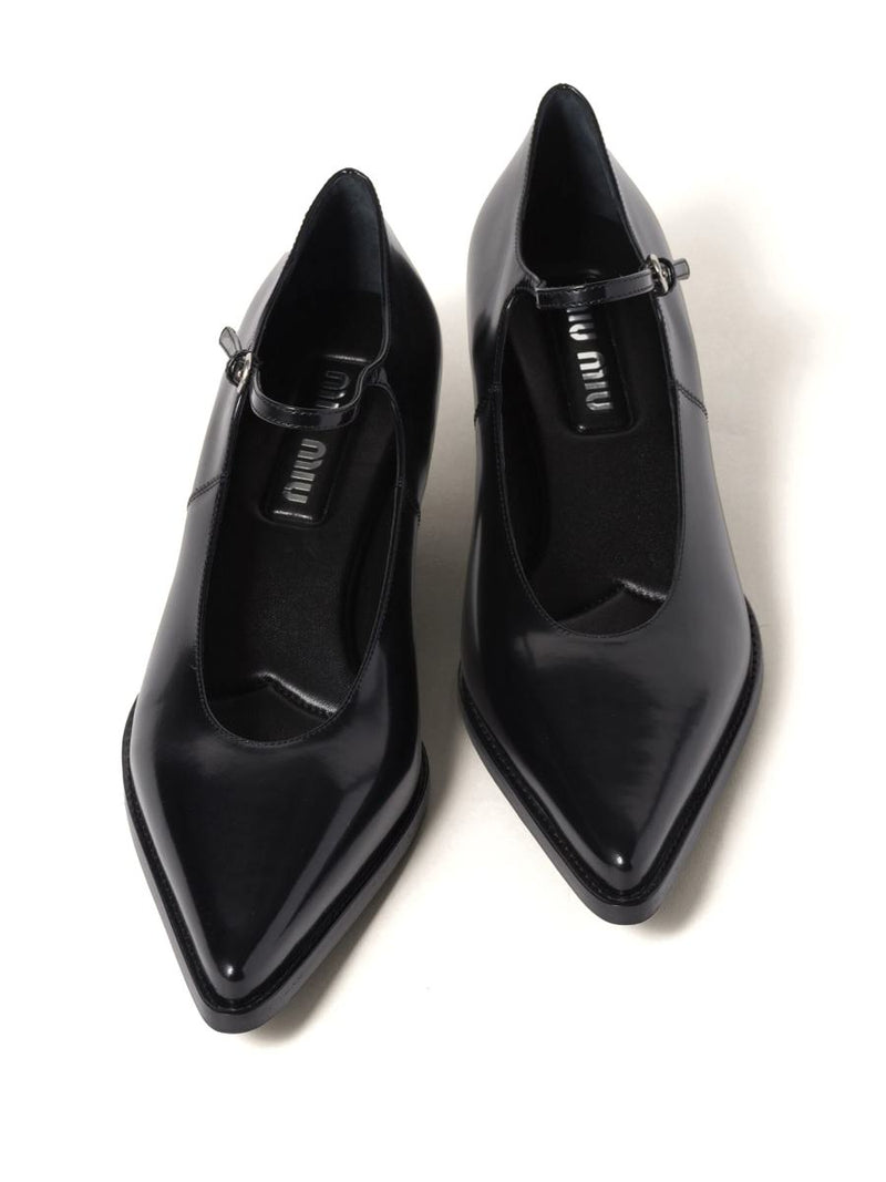Miu Miu 35Mm Brushed Leather Pumps