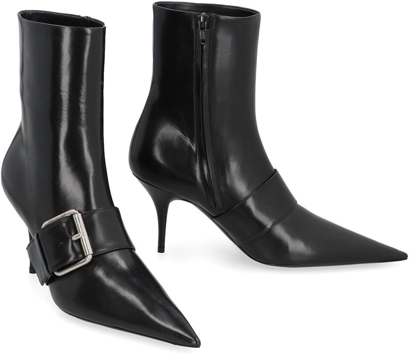Balenciaga Knife 80 Leather Ankle Boots