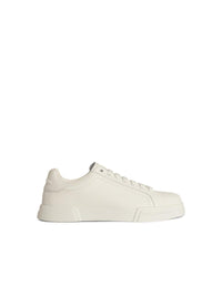 Dolce & Gabbana 'Portofino' White Leather Sneakers
