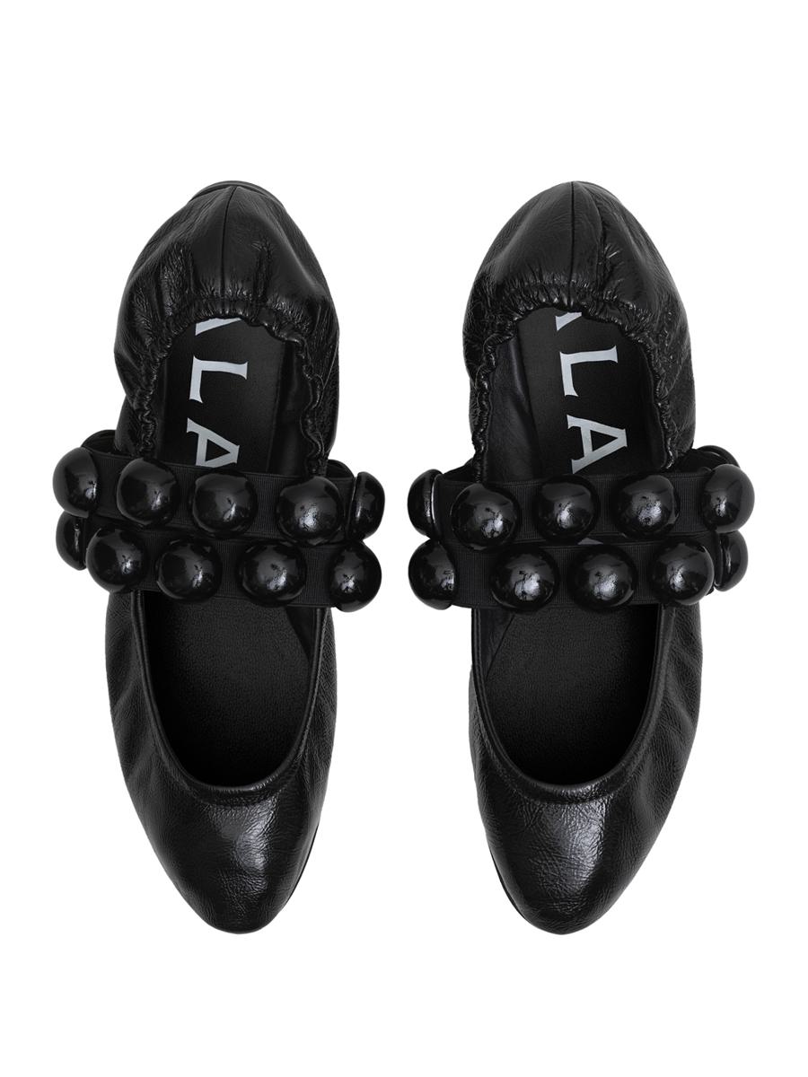 Alaïa Sphere Ballet Flats In Patent Leather Shoes