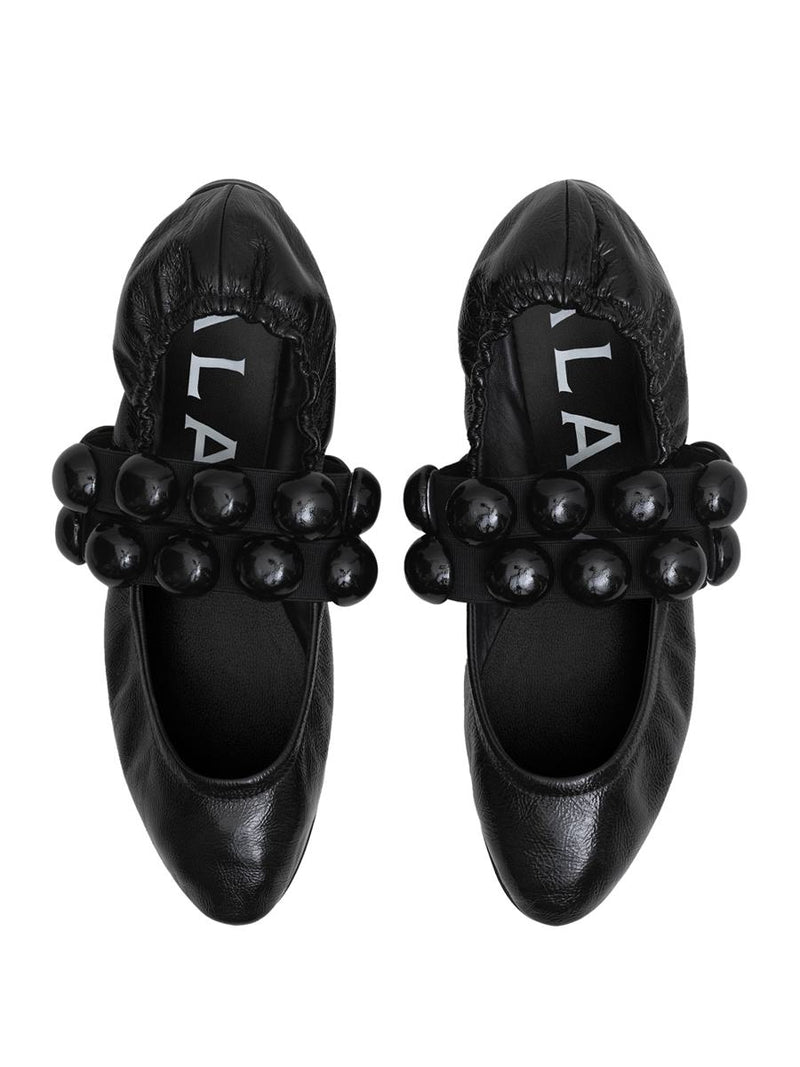 Alaïa Sphere Ballet Flats In Patent Leather Shoes