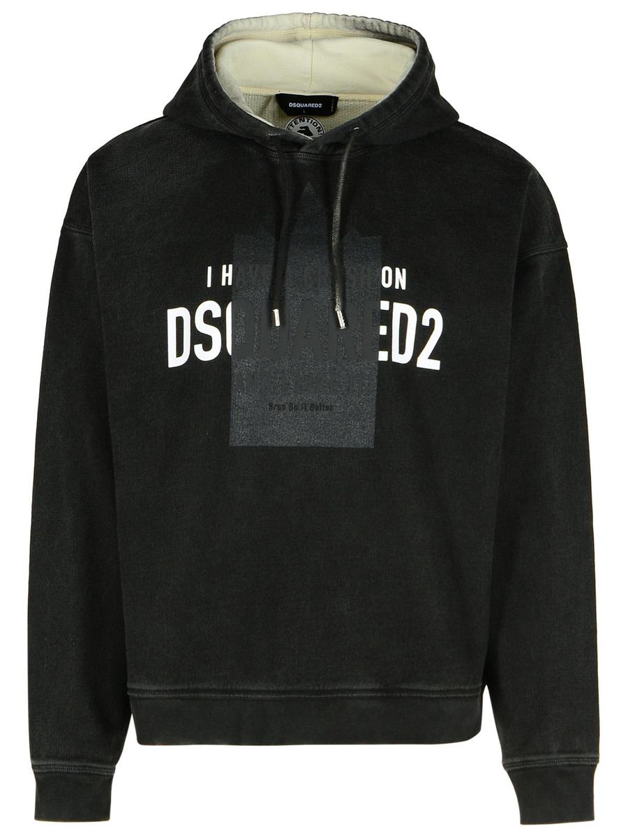 DSQUARED2 Black Cotton Sweatshirt