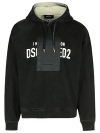 DSQUARED2 Black Cotton Sweatshirt