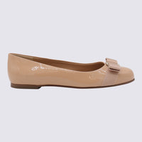 Salvatore Ferragamo Beige Varina Flats