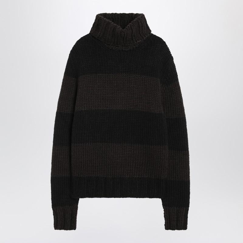 Dolce & Gabbana Striped Wool-Blend Turtleneck Sweater