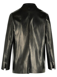 Salvatore Santoro Black Leather Blazer