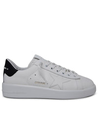 Golden Goose Purestar Sneakers In White Calf Leather