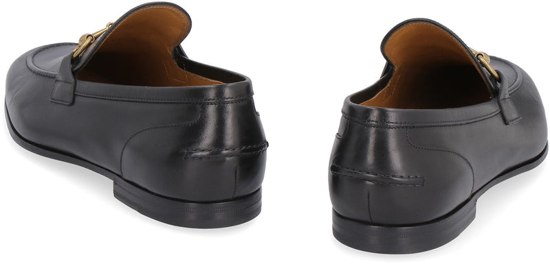 Gucci Jordaan Leather Loafers With Horsebit
