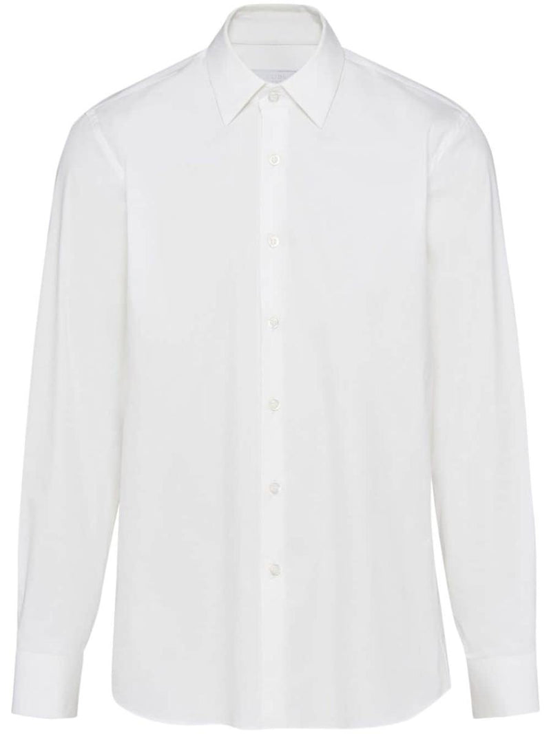 Prada Long-Sleeve Cotton Shirt