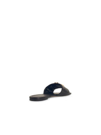 Tory Burch 'Eleanor' Black Leather Slippers