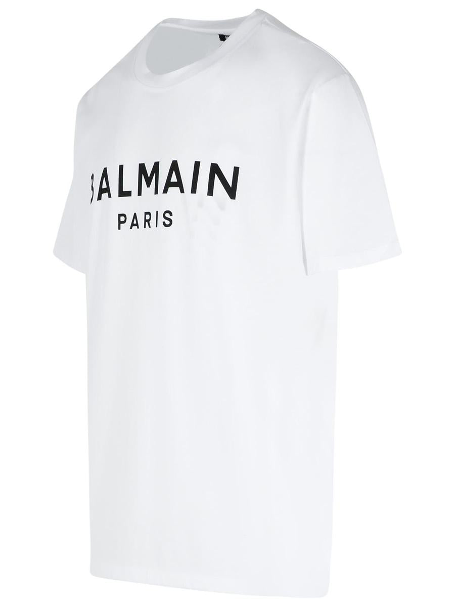 Balmain White Cotton T-Shirt