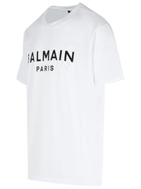 Balmain White Cotton T-Shirt