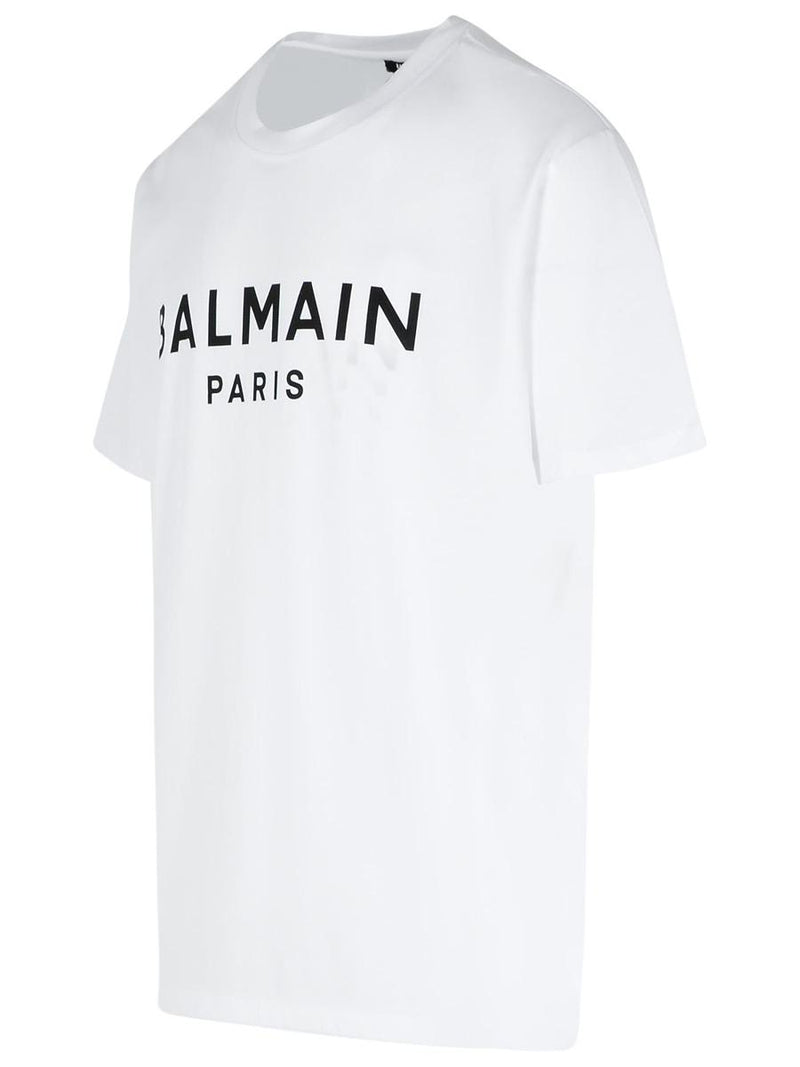 Balmain White Cotton T-Shirt