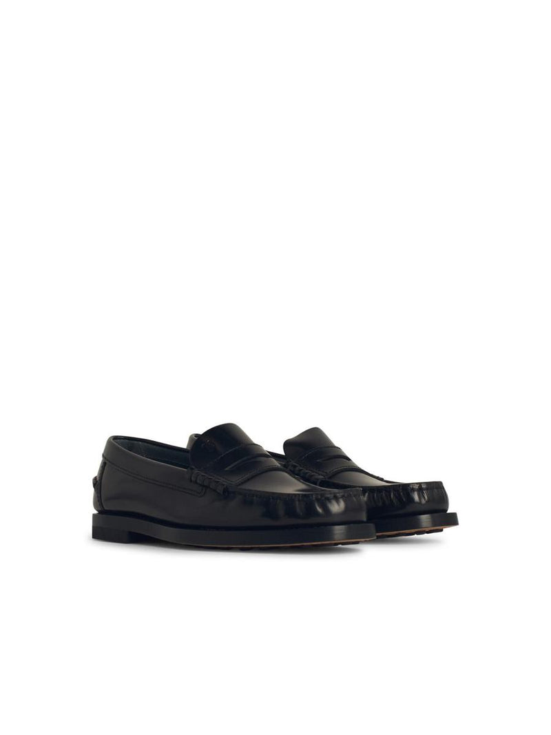 Tod'S Black Leather Loafers