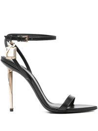 Tom Ford Shiny Leather Padlock Pointy Naked Sandals Shoes