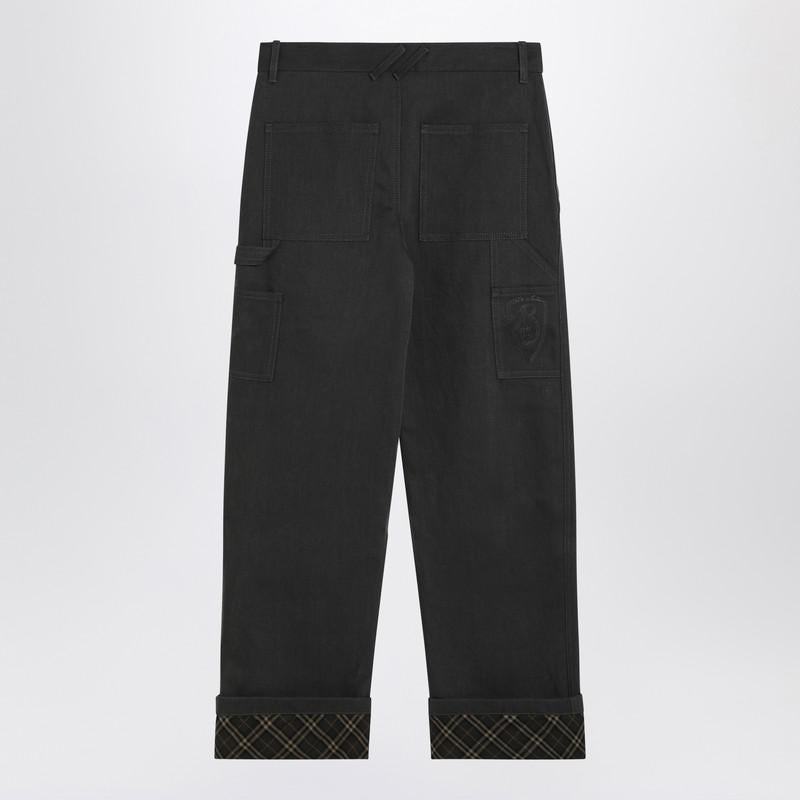 Burberry Trousers With Check Pattern Lapels