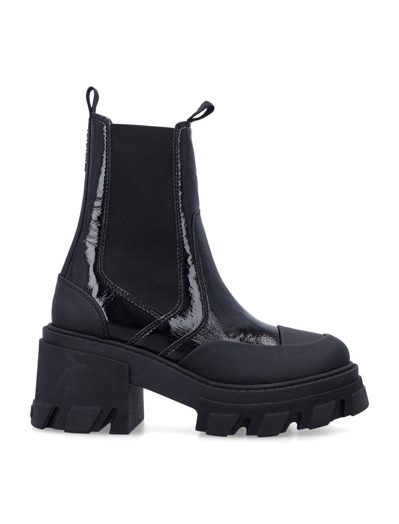 Ganni Cleated Heeled Mid Chelsea Boots