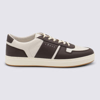 Hogan Brown Leather Sneakers