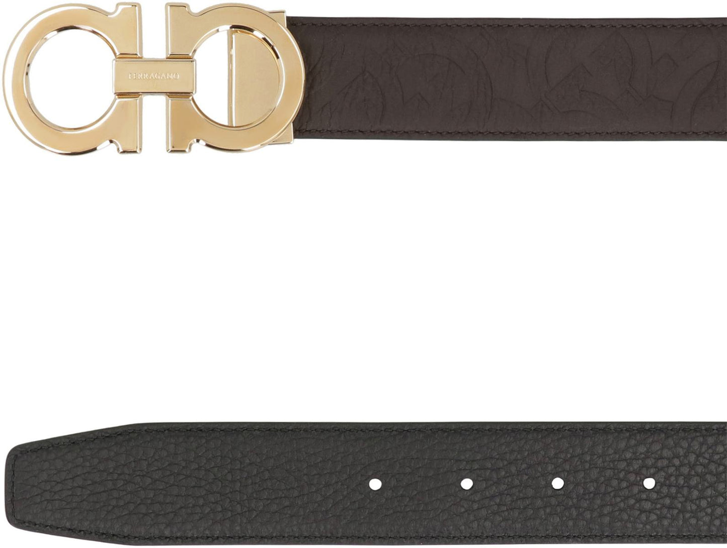 Salvatore Ferragamo Gancini Reversible Leather Belt