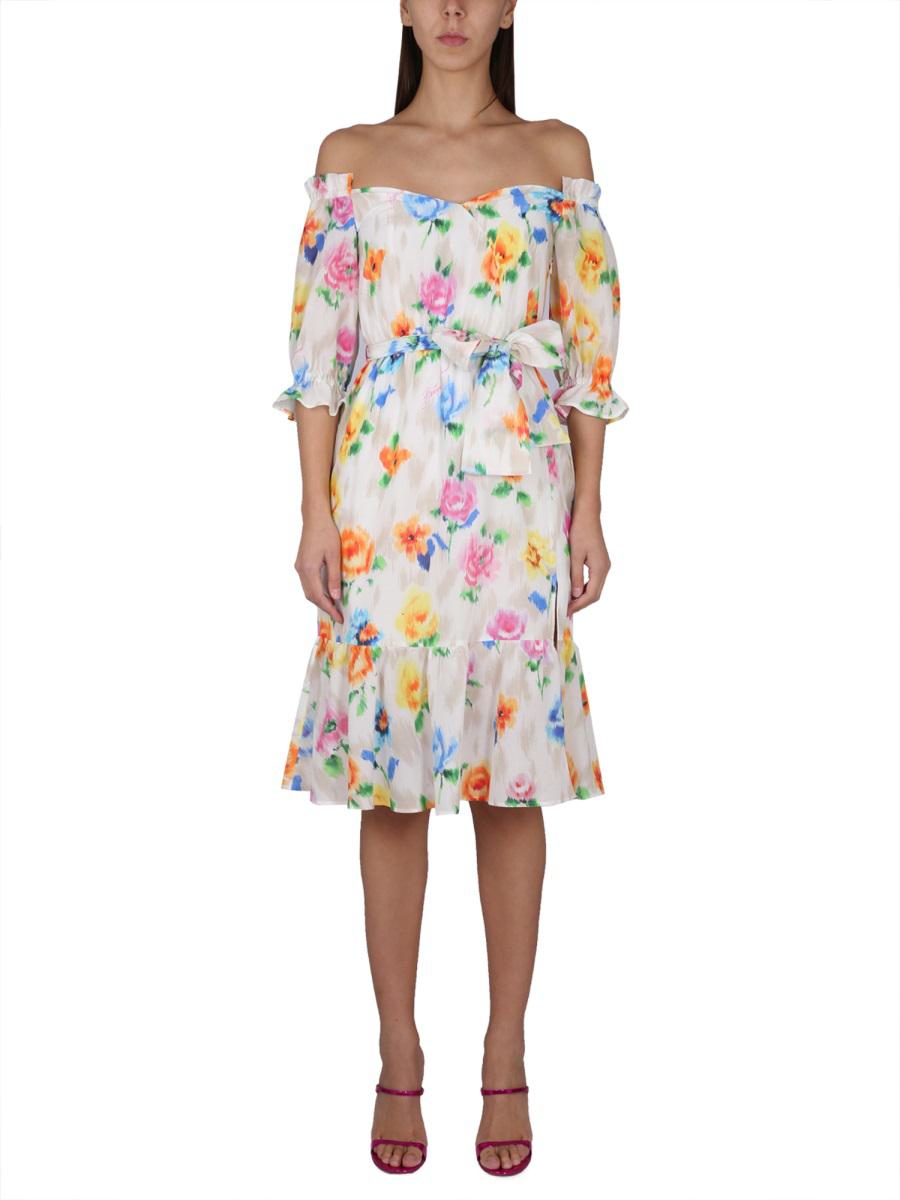Boutique Moschino Dress With Floral Pattern