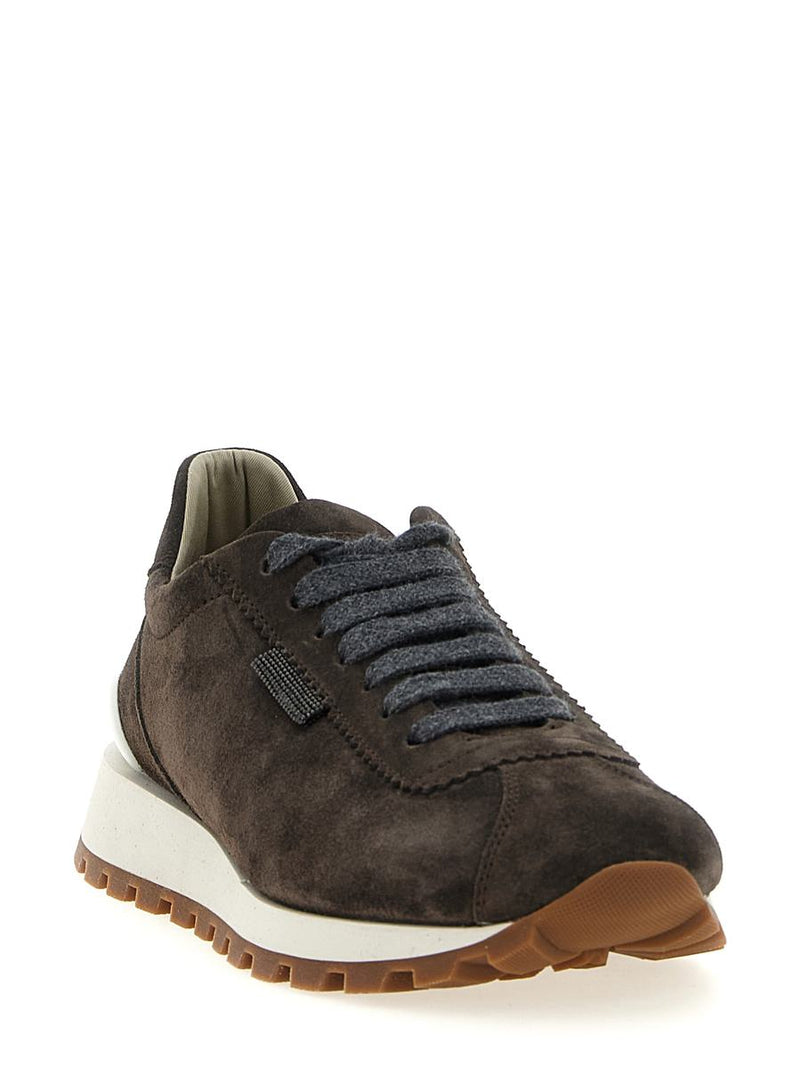 Brunello Cucinelli Shiny Tab Sneakers