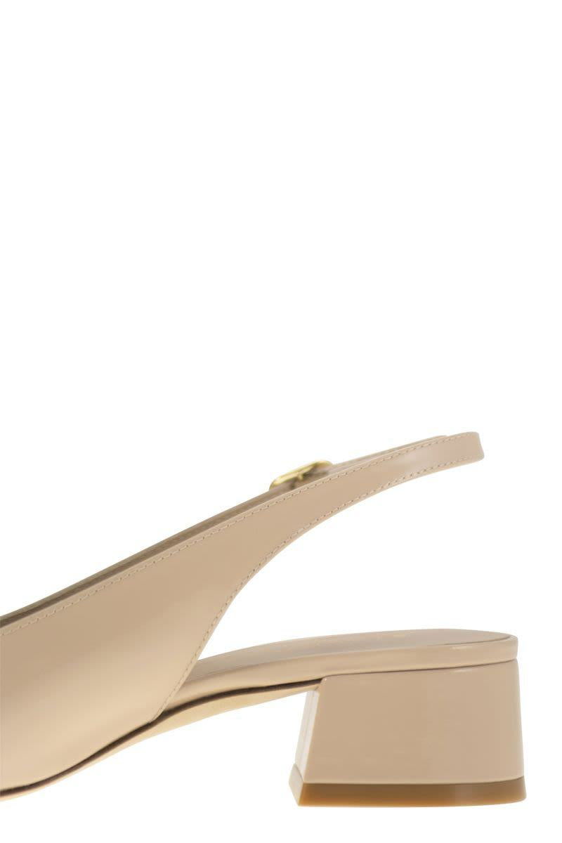 Stuart Weitzman Maeve - Lacquered Leather Slingback