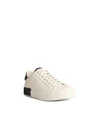 Dolce & Gabbana 'Portofino' White Calf Leather Sneakers