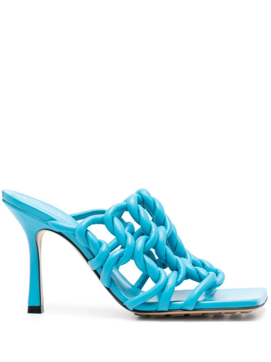 Bottega Veneta Stretch Leather Heel Sandals