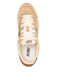 Autry Windspin Sneakers In Beige And Brown Pony Hair Effect Shoes