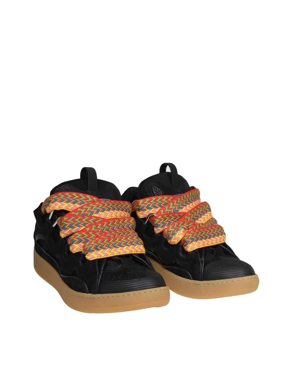 Lanvin Sneakers In Leather, Fabric And Suede