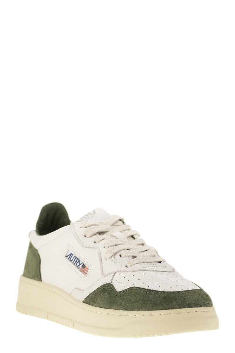 Autry Medalist Low - Sneakers In Goatskin And Suede