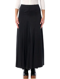 Chloé Black Silk Satin Maxi Skirt