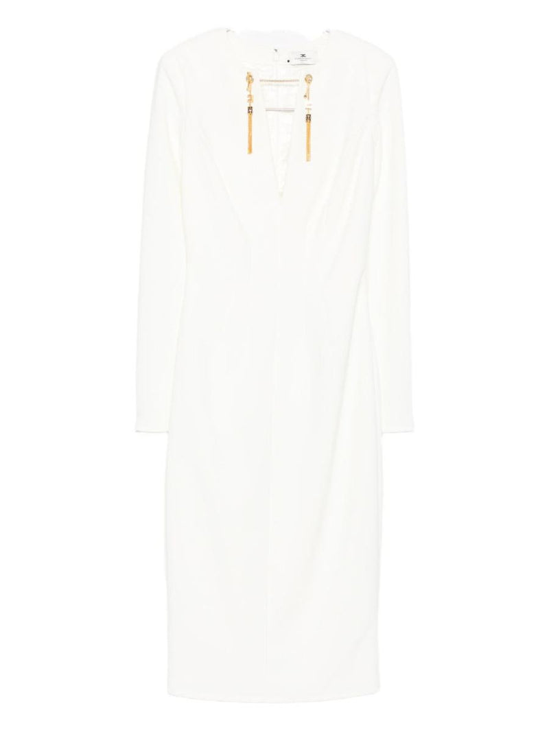 Elisabetta Franchi V-Necked Midi Dress