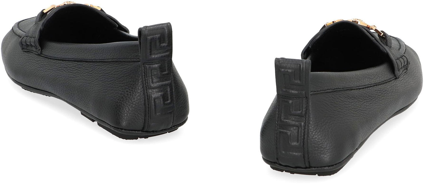 Versace Driver Leather Loafers