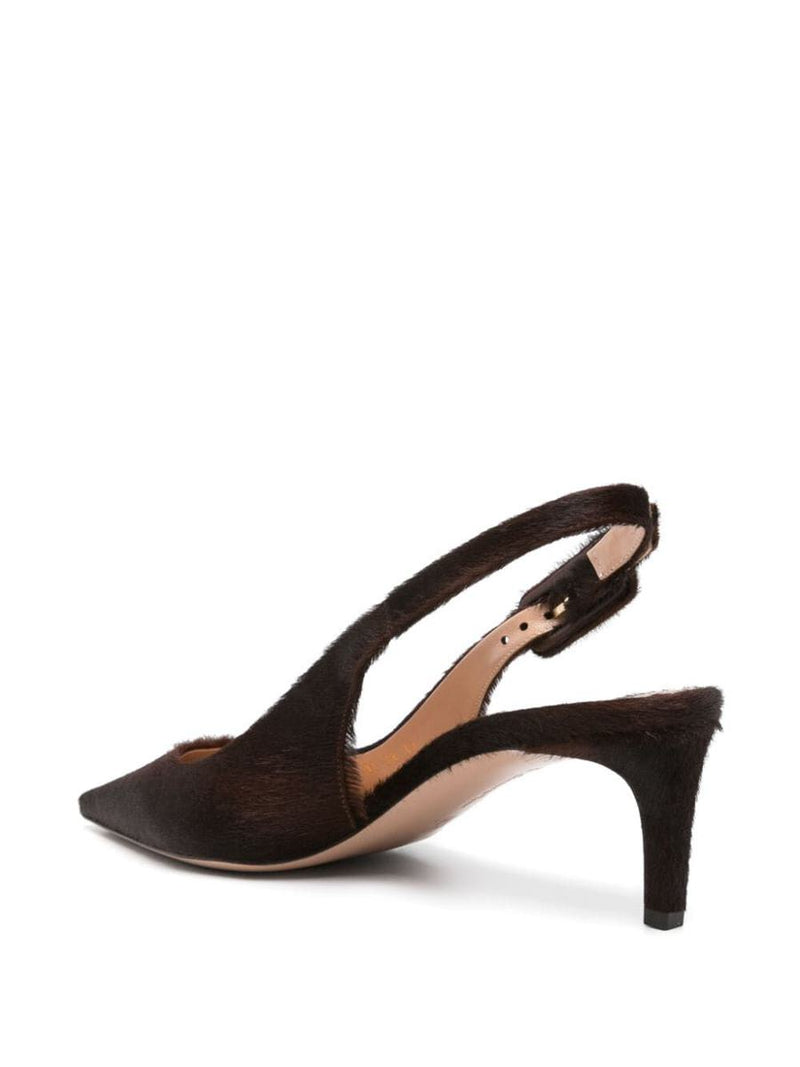 Gianvito Rossi Lindsay Pony Sling Back Shoes